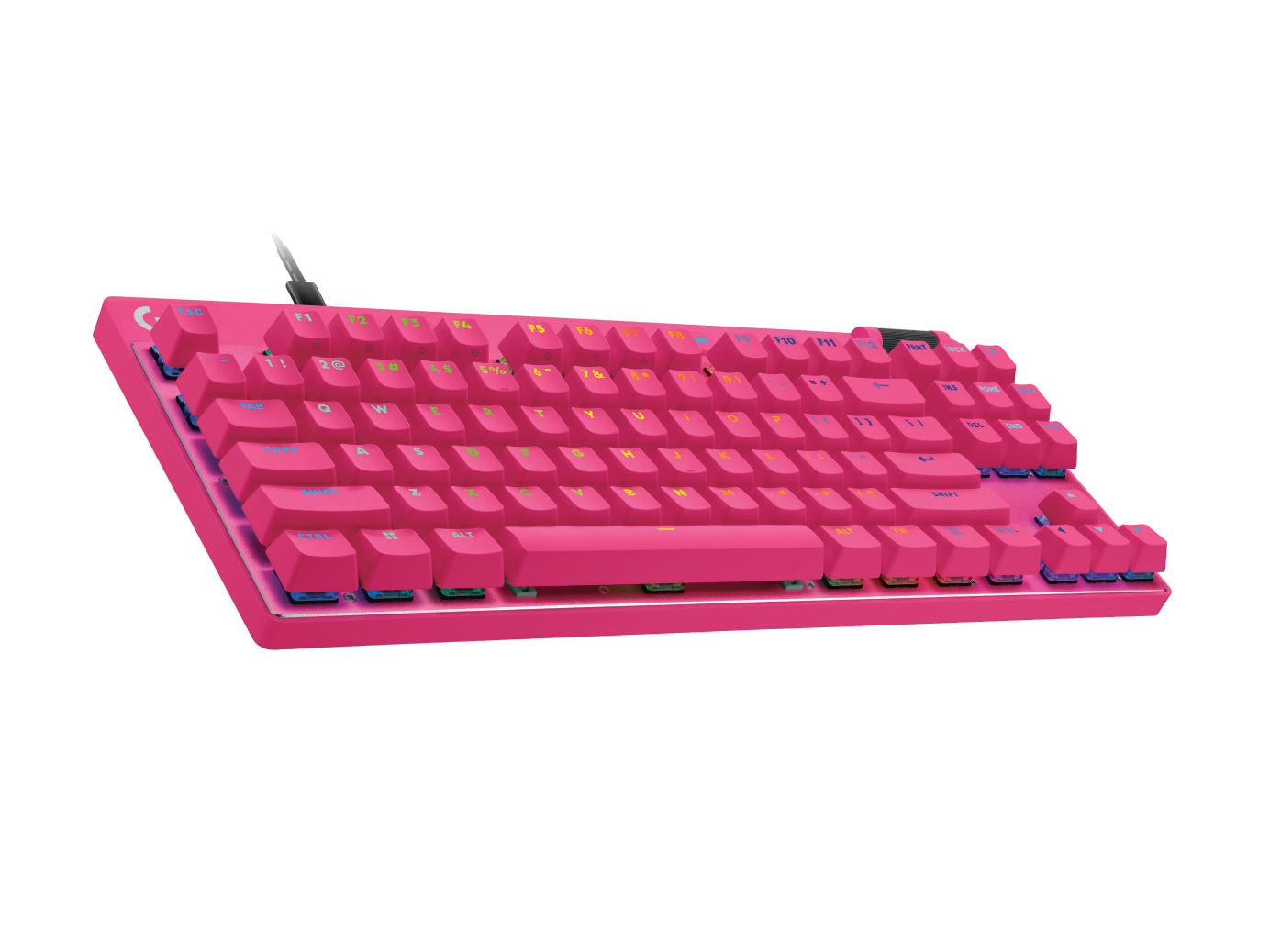 Logitech PRO X TKL RAPID - Magenta - LINEAR - US - view 2