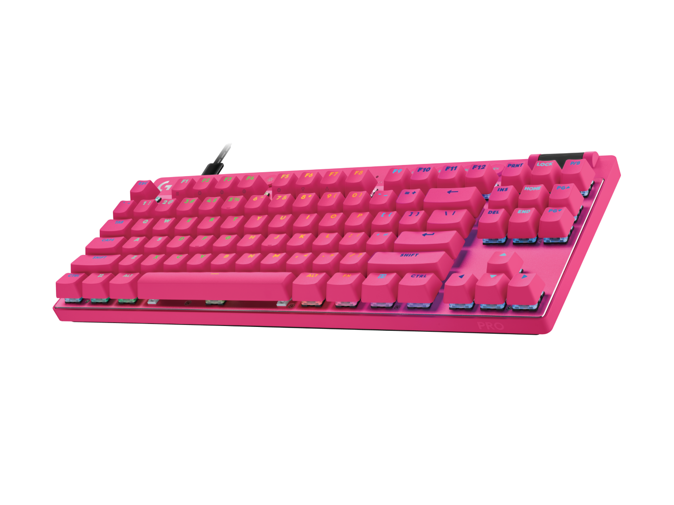 Logitech PRO X TKL RAPID - Magenta - LINEAR - US - view 3